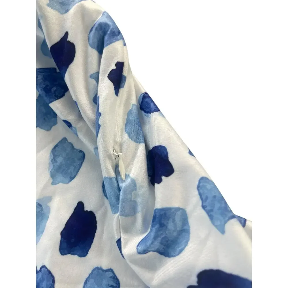Unbranded White Multi-Tone Blue Dot Print Baby Pillow Case